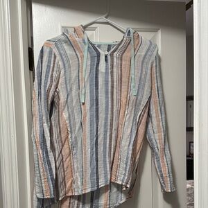 Striped Kids Hoodie shirt- Multicolor. Medium